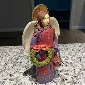 Demdaco Americana Christmas Angel Folk Art Kathy Killip